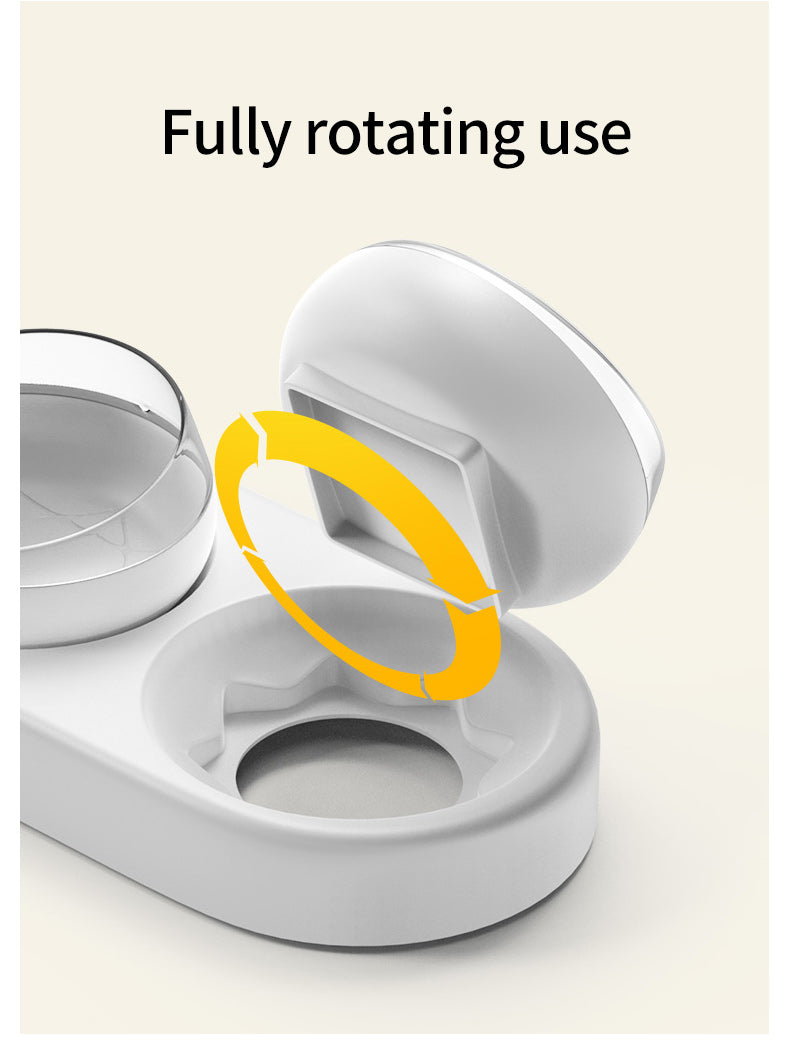 Automatic Water Dispenser & Double Bowl Feeder for Small Dogs