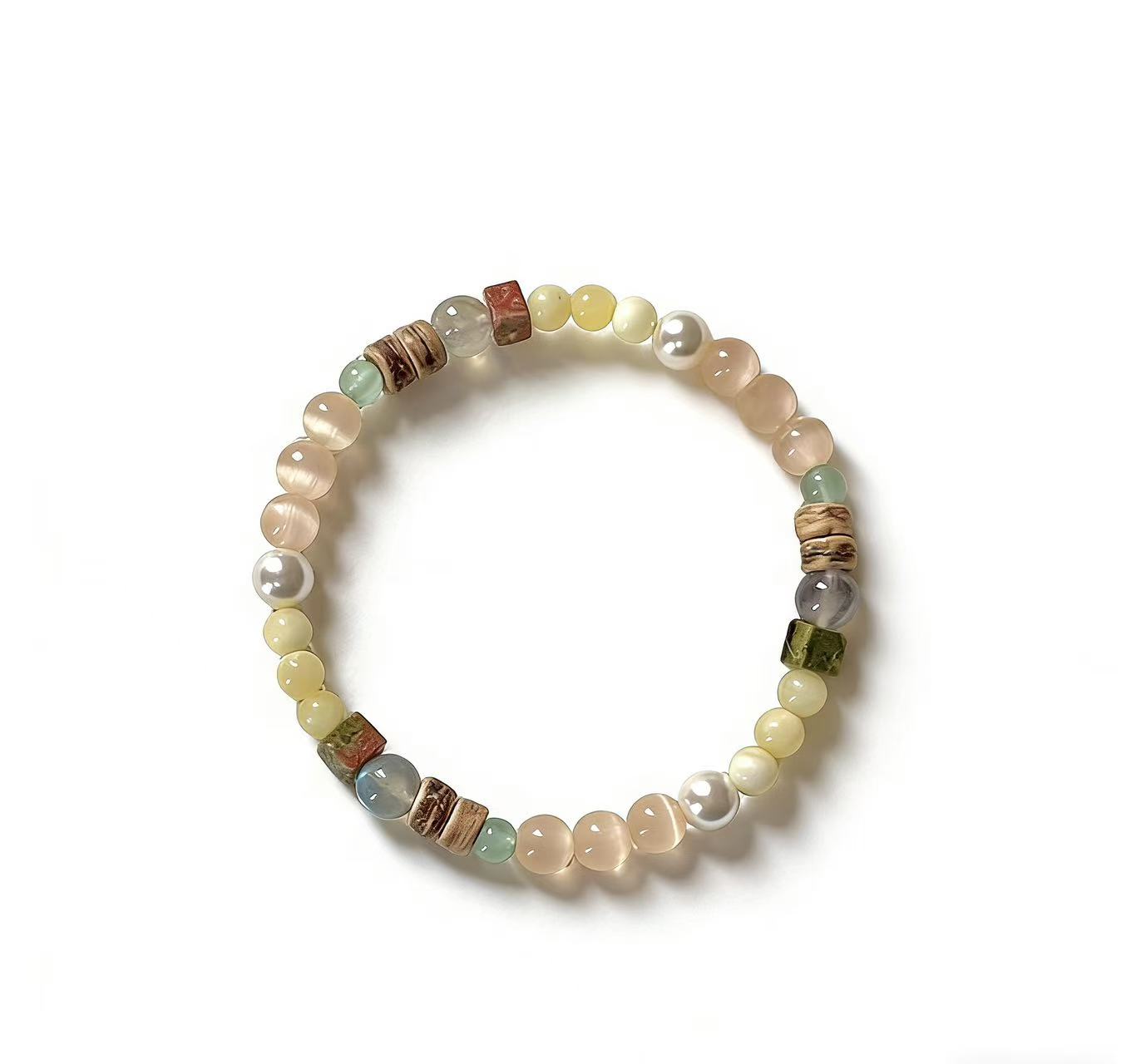 Rose Quartz & Pearl Mixed Gemstone Bracelet