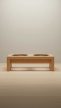Solid oak raised feeder