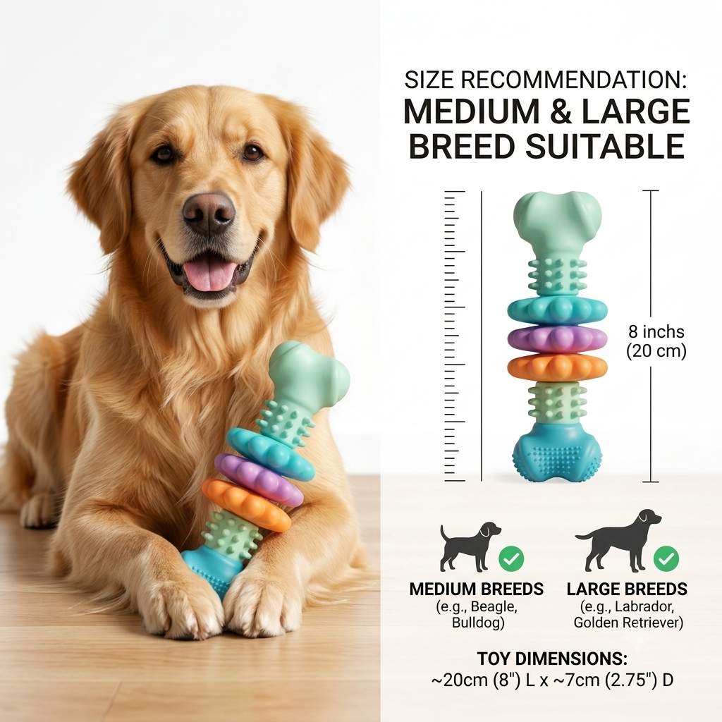 Dog Dental Chew Toy – Silicone Teeth Cleaning Bone for Dogs
