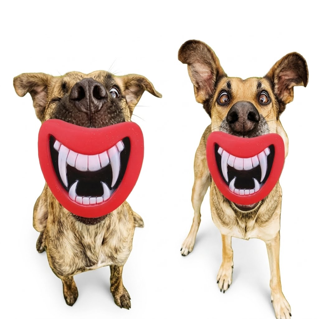 Funny Dog Mouth Toy – Red Lips & Pig Nose Pet Photo Prop Interactive Toy