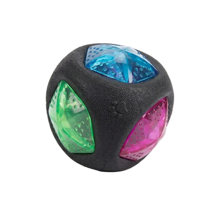 LED Light Up Dog Ball, Chew Rubber Interactive Toy for Dogs